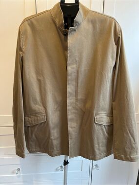 Theory Men's Khaki Stand-Collar Field Jacket